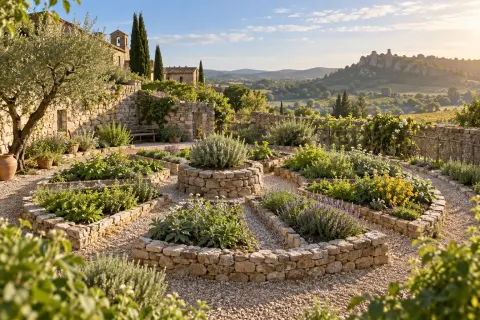 Jardin d’inspiration médiévale de Saint-Martin-le-Vieil
