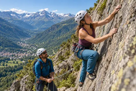 Escalade avec le Bureau des Guides des Pyrénées Ariègeoises