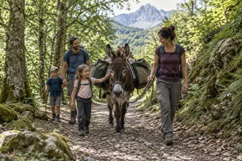 Promenade accompagnée d’un âne avec Adadane